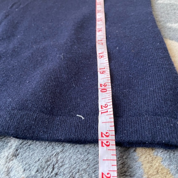 Peter Millan 100% Cashmere V-neck Sweater Navy Blue Medium - Picture 5 of 7